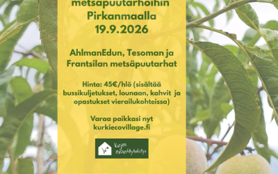 Opintomatka metsäpuutarhoihin Pirkanmaalla 19.9. 2026